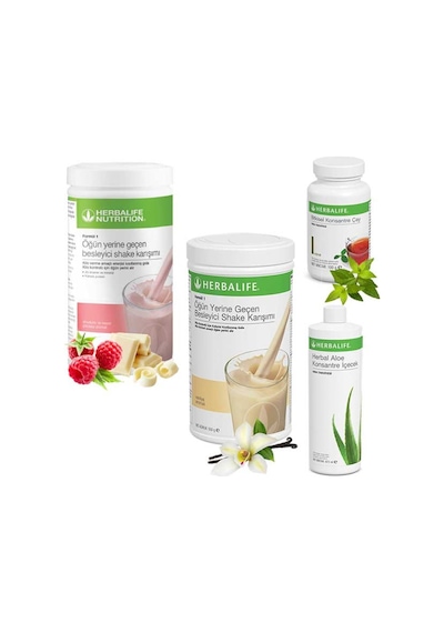 Herbalife Ahududu Shake 1 - Vanilya Shake 1 - Çay Klasik 100 Gr - Aloe Vera