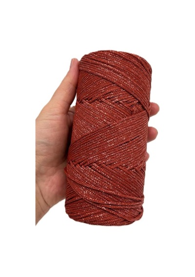 Angel Çanta Aksesuar Moly Yarn 200 Gr Simli Polyester Makrome Taba Diğer