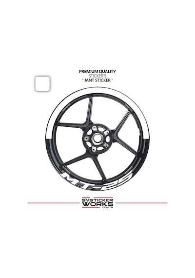 Yamaha Mt-25 Jant Şeridi Yarım Jant Kaplama & Mt-25 Yazı Sticker Seti 48396981