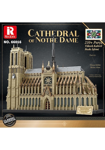 Reobrix 66016 Notre Dame Katedrali Yaratıcı Yapı Blok Seti Building Blocks Cathedral Of Notre Dame - 8315parça