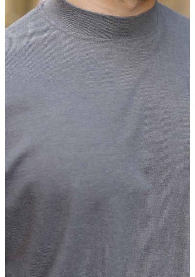 Madmext Füme Yarım Balıkçı Yaka Slim Fit Erkek Sweatshirt E7202