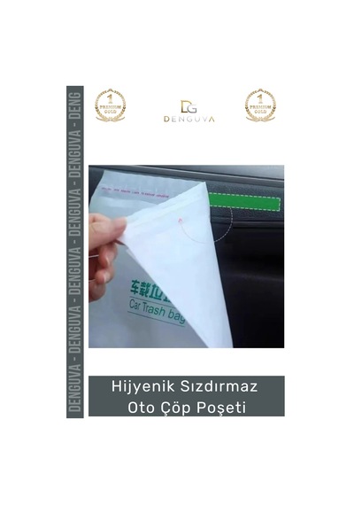 Hijyenpoşeti Su Geçirmez Yapışkanlı Pratik Oto Araba Araç İçi Sızdırmaz Torpido Hijyen Çöp Poşet 20