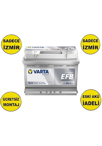 Varta Dynamic Efb N70 Start-stop 12 V 70 Ah 760 Cca Akü-yerinde Montaj
