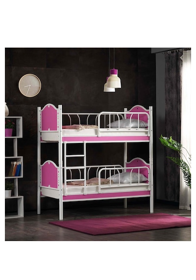 Argimo İnci Baby Çocuk Genç Odası Ahşap Başlık Metal Ranza Ve Karyola Pembe 90 x 190 CM Argimo İnci Baby Çocuk Genç Odası Ahşap Başlık Metal Ranza Ve Karyola Pembe 90 x 190 CM