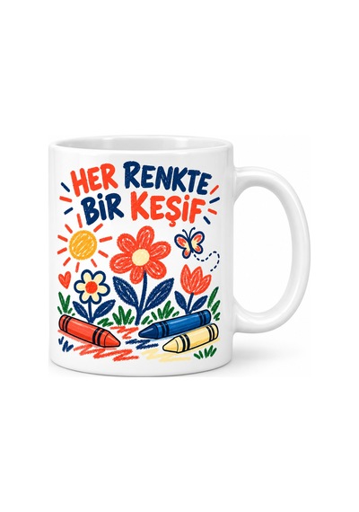 Bezos Minik Eller Tasarımlı Porselen Kupa - Model 881 Krt