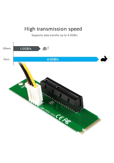 Alfais 4436 M.2 Ngff Ssd To Pci-e Express 4x Çevirici Dönüştürücü Riser Kart Adaptörü
