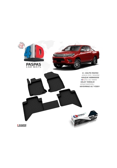 Toyota Hilux 8 4d Havuzlu Paspas 2015-2022 A+kalite