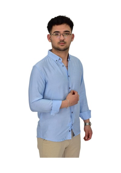 Erkek Spor Gömlek Regular Fit 9646 Bgl-st04411 Mavi Erkek Spor Gömlek Regular Fit 9646 Bgl-st04411 Mavi