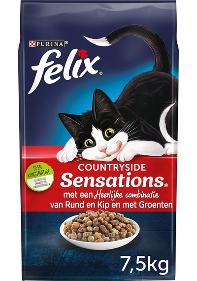 Felix Countryside Sığır Etli & Tavuklu Sebzeli Kuru Kedi Maması 7,5 Kilogram 103 Ivory