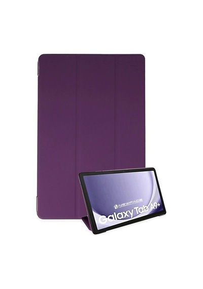 Samsung Uyumlu Galaxy Tab A9 Plus Kılıf Tablet Smart Kılıf - Mor Evimdeyokyok