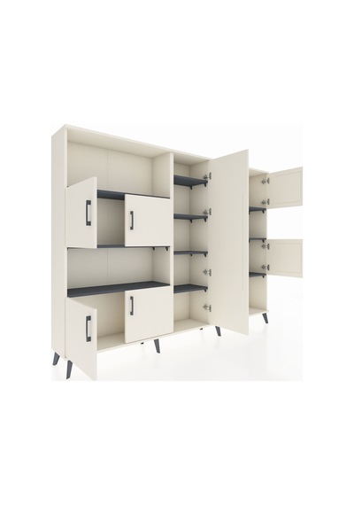 Arges Dolap 10 Raflı 9 Kapaklı 220x30x163 Aytaşı-aytaşı/antrasit Aytaşı-aytaşı/antrasit