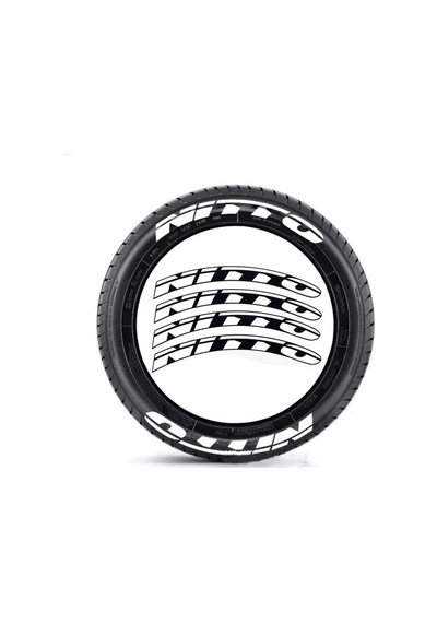 Lastik Yazısı/araba Lastik Yazısı/tire Text/ 3d Lastik Yazısı Nitto 4lü Set + Yapıştırıcı+zımpara