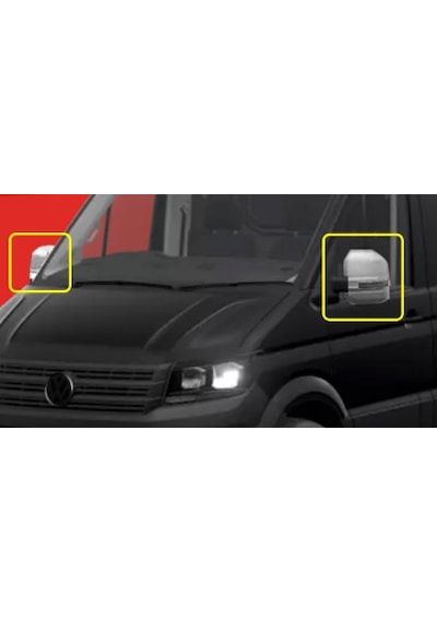 Volkswagen Uyumlu Crafter 2018+ Ayna Kapağı Abs Krom