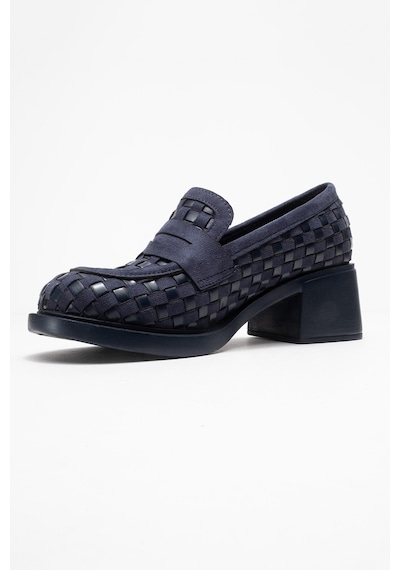 Luvishoes Luvi Shoes Marlon Lacivert Örgülü Kadın Kalın Topuklu Loafer Ayakkabı Lacivert Luvishoes Luvi Shoes Marlon Lacivert Örgülü Kadın Kalın Topuklu Loafer Ayakkabı Lacivert