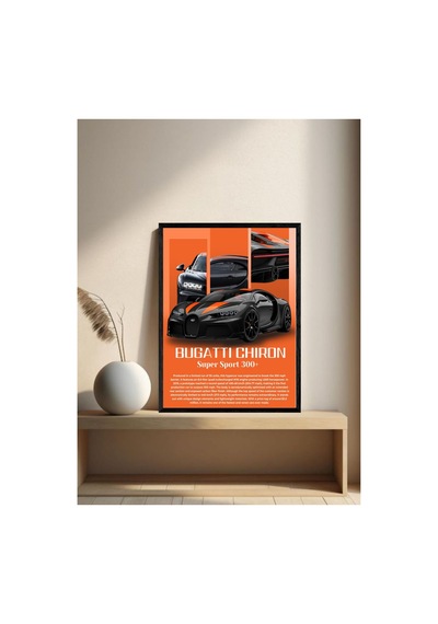 Bugatti Doğal Ahşap Çerçeveli Tek Parça Dekoratif Tablo Çok Renkli - 819053322 Çok Renkli