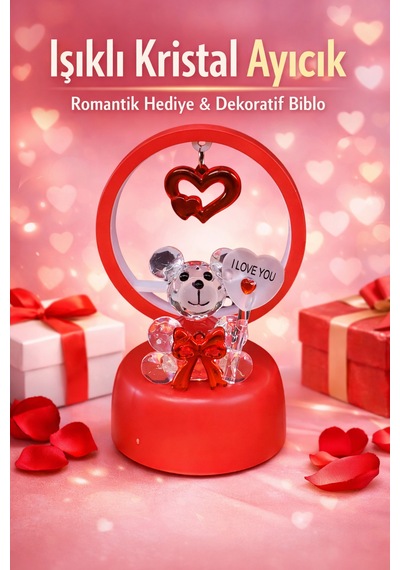 Işıklı Kristal Ayıcık Biblo I Love You Yazılı Romantik Sevgililer Günü Hediyesi, Dekoratif Masa Lambası, Özel Günlerde Hediye Seçeneği Diğer Işıklı Kristal Ayıcık Biblo I Love You Yazılı Romantik Sevgililer Günü Hediyesi, Dekoratif Masa Lambası, Özel Günlerde Hediye Seçeneği Diğer