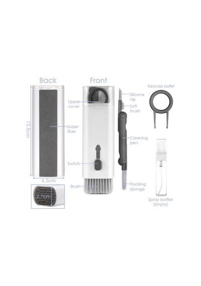 Çok Fonksiyonlu 7 Parça Airpods Klavye Ekran Kulaklık Temizleme Kiti Açık