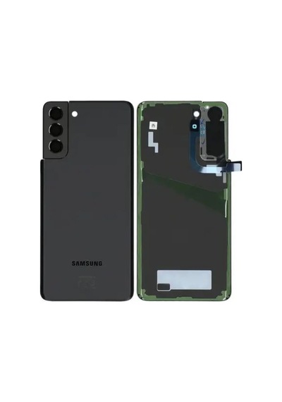 Samsung S21 Plus Siyah Uyumlu Kamera Camlı Arka Cam Batarya Pil Kapağı Telefon Arka Kapak 78912275