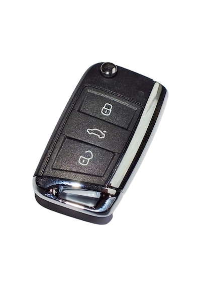 Skoda Uyumlu Octavia Superb 2013+ Krom Kumanda Kabı Anahtar Kabı