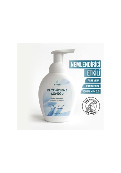 Synem Soft Touch Kremsi Nemlendirici  El Temizleme Köpüğü 300 ML