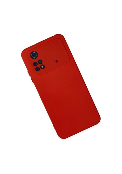 Cosmotex Newface Xiaomi Poco M4 Pro 4g Kılıf Nano İçi Kadife Silikon - Kırmızı