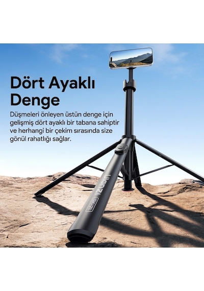 Ulanzi Sk-21 180cm Manyetik Auto-open Selfie Monopod Tripod Siyah - M103