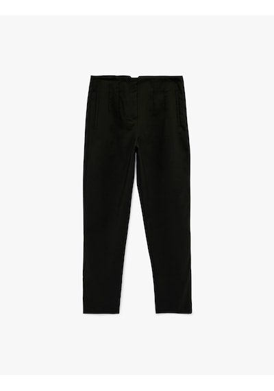Koton Viskon Karışımlı Ekstra Yüksek Bel Slim Fit Cigarette Pantolon Siyah 6sak40099uw Siyah Koton Viskon Karışımlı Ekstra Yüksek Bel Slim Fit Cigarette Pantolon Siyah 6sak40099uw Siyah