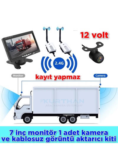7'' Monitör Kablosuz Görüntü Aktarıcı Kelebek Kamera Hazır Set