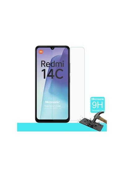 Microsonic Xiaomi Redmi 14c Tempered Glass Cam Ekran Koruyucu