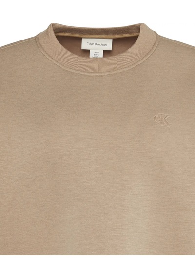 Calvin Klein Ls Boxy Scuba Crew Sweatshırt Kadın Kahverengi Sweatshirt