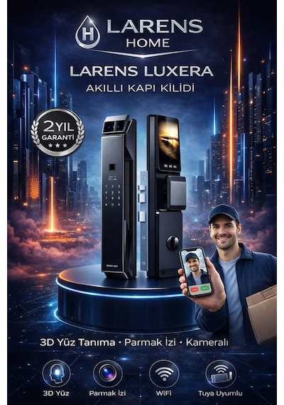 Luxera X9 Pro Akıllı Kapı Kilidi Yüz Tanıma, Parmak İzi, Şifre, Kart Ve Tuya Uygulama Destekli