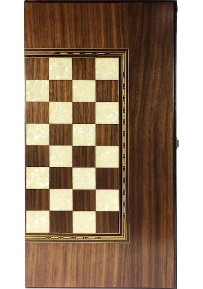 Helena Wood Art Eko Klasik El Yapımı Damalı Ahşap Tavla Seti