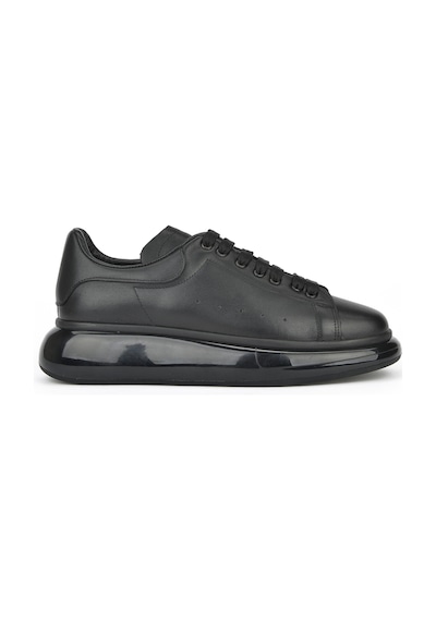 Ziya, Erkek Hakiki Deri Sneaker 143423z120 Siyah Siyah