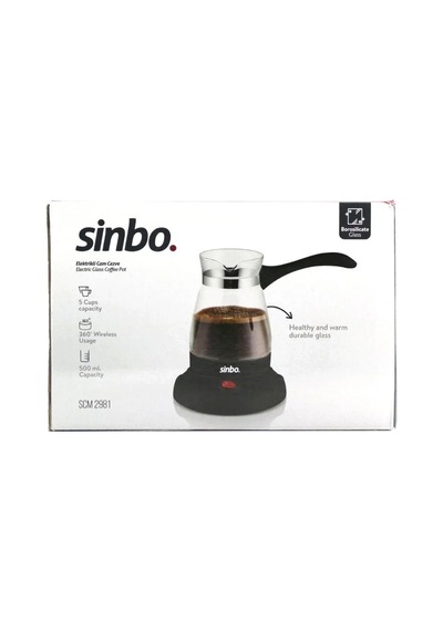 Lb Cam Elektrikli Cezve Türk Kahve Makinesi - 5fincan 500ml Kablosuz Kullanım- 360 Döner 600w Scm-2981
