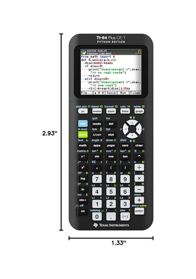 Tı-84 Plus Ce-t Python Edition Grafik Hesap Makinesi Siyah