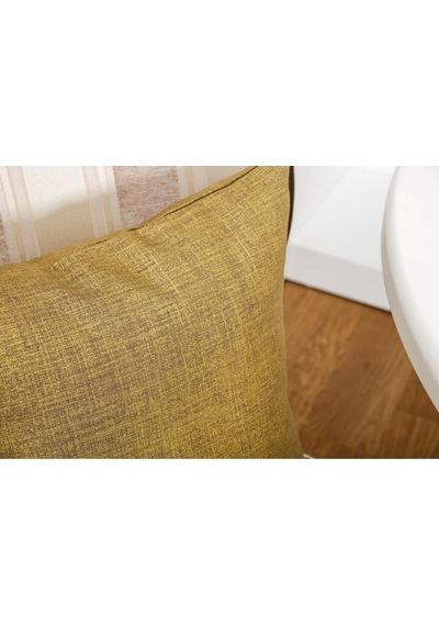 Linen Pamuk Keten Baskılı Haki Kırlent 45 45 Cm - 537 45 x 45