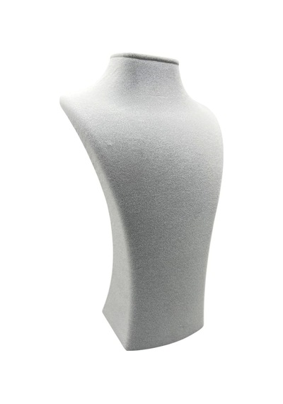 Süet Kumaş Gri Renk Boy 27/12 Cm Kolye Takı Sergileme Mankeni Gri