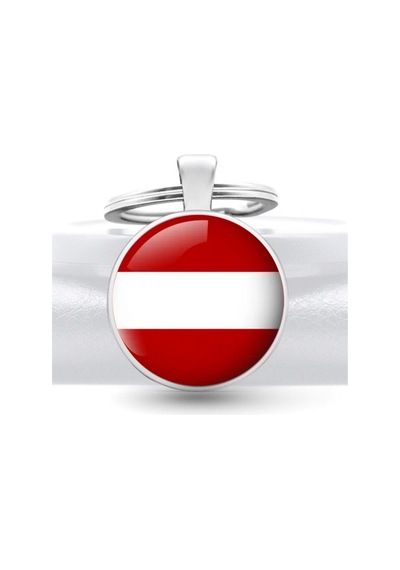 Tamgacrafts Avusturya Austria Bayrağı Metal Anahtarlık Ülke Temalı Hediyelik Çok Renkli