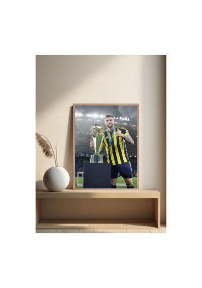 Milan Škriniar Ahşap Çerçeveli Tek Parça Dekoratif Tablo Çok Renkli - 822513565 Çok Renkli