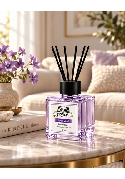 Rosie Mor Menekşe 7'li Çubuklu Oda Kokusu Seti 7 X 100 Ml Yumuşak Çiçeksi Koku Fresh