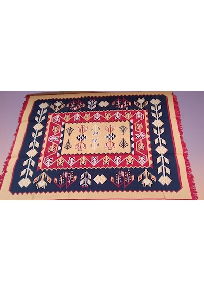Kilim Antik 140-215 Otantik 90152 Motif Model Naturel Boya Çift Taraflı El Yapımı