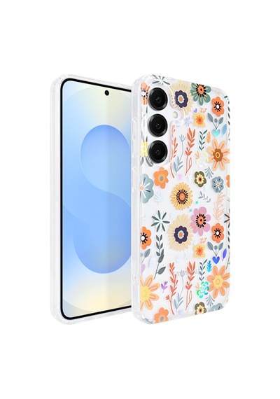 Samsung Galaxy Uyumlu S23 Plus Kılıf Solmayan Imd Baskı Desenli, Şeffaf Tpu+pc Botanik Kapak