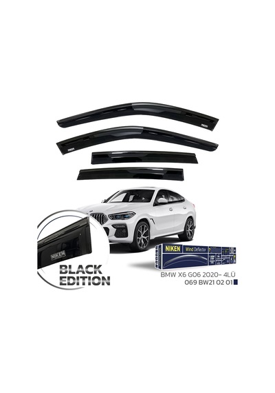 Niken Bmw G06 X6 Cam Rüzgarlığı Siyah Kromlu 4&apos Lü 2020+ Sonr