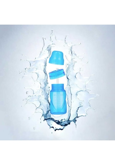 Mamajoo Antikolik Akıtmaz Pipetli Bardak 270 ml Mavi, 12 Ay+