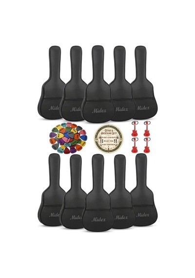 Midex Gk-40k-10x 10'lu Klasik Gitar Çantası Kaliteli Siyah Kılıf