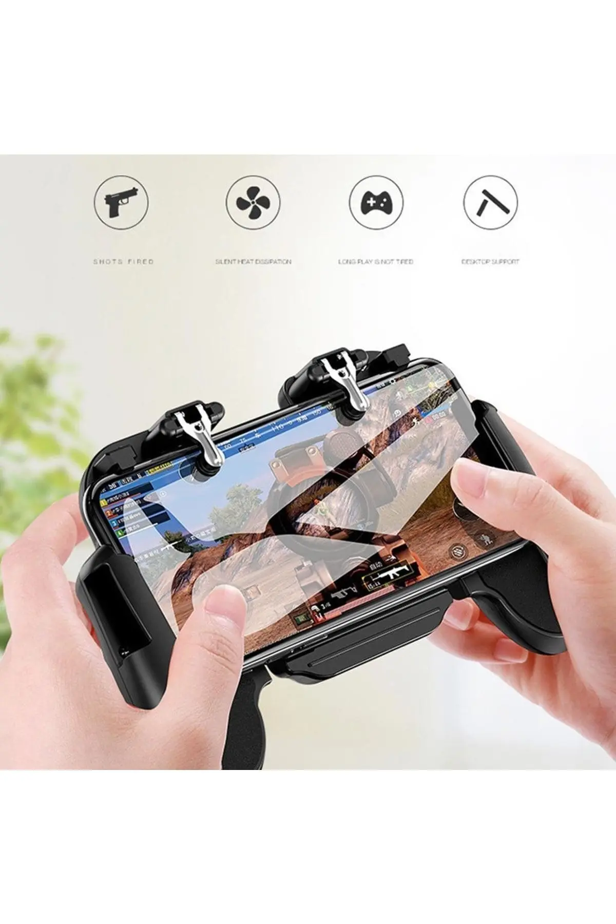 Pubg Fan Soğutmalı Oyun Kolu Telefon Soğutucu Fanlı Mobil Oyun Kolu