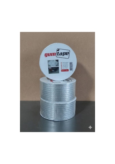 3 Adet 48 Mm X 2 Mt Çatı İzolasyon Tamir Bant Su Sızdırmazlık Yalıtım Çamur Boru Sakız Bandı