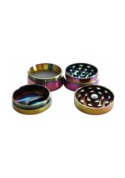 4 Katmanlı 40Mm Metal Grınder Baharat Öğütücü Raınbow