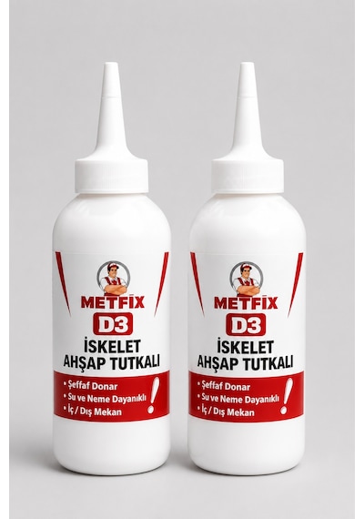 2 Adet 150 Gr D3 Ahşap Tutkalı Şeffaf Kuruyan Güçlü Yapıştırıcı Tutkal Yapıştırıcısı