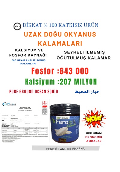 Feroxit Kalamari Öğütülmüş Kalamar Kemiği Tüm Kuş Türleri İçin 300 G